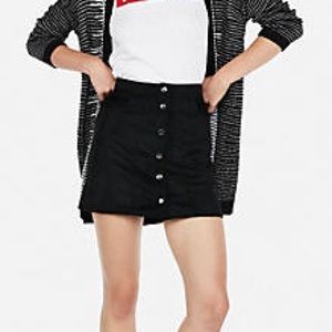 Black Velvet Skirt from Express